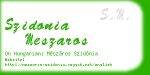 szidonia meszaros business card