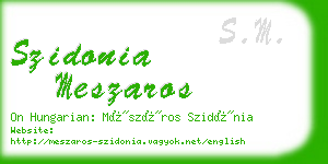 szidonia meszaros business card